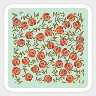 Watercolor pattern with peaches Sticker